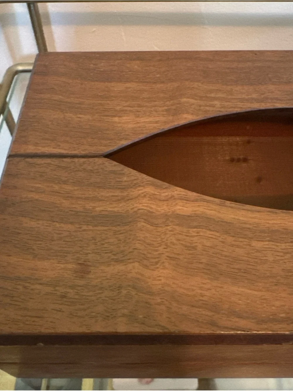 Vintage Gruvwood Mid-Century Modern Tissue Box by National Products MCM Rare EUC